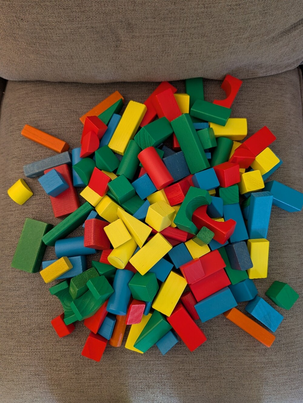 Classic Wooden Building Blocks Set - Multicolor